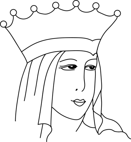 Gallic Headdress Of Bernice (Time Of Dagobert I) Coloring Page